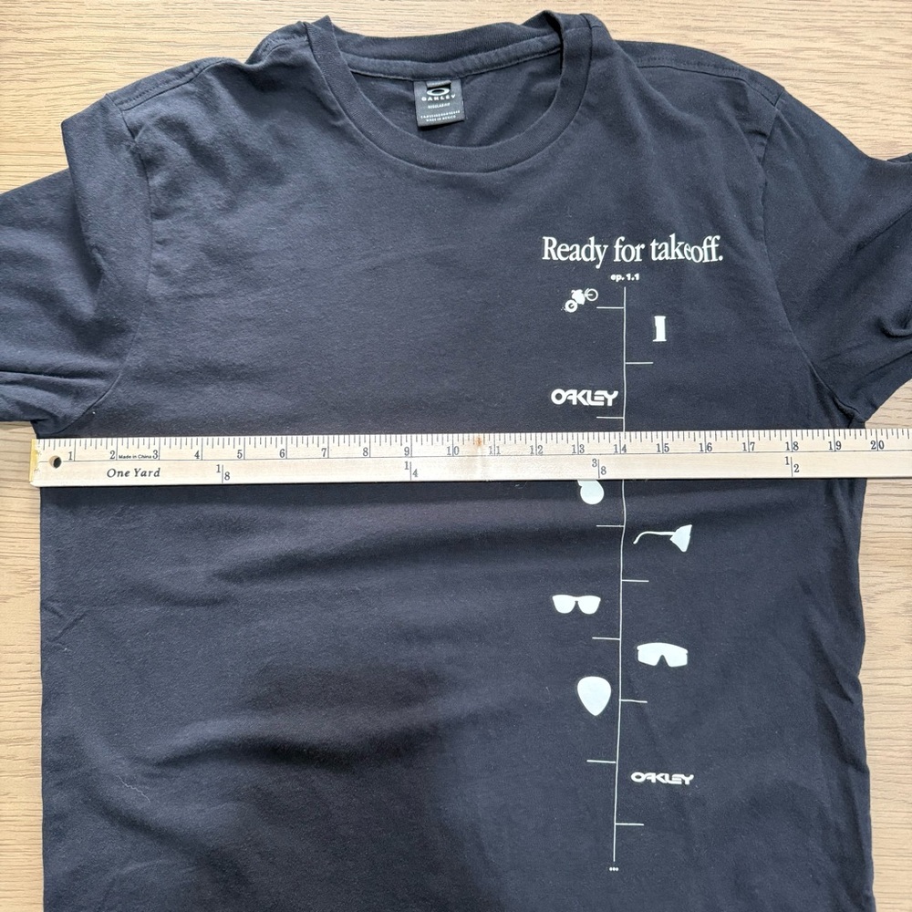 Oakley Ready For Takeoff Graphic T‎ Shirt Regular Fit Streetwear Logo Tee Medium - Picture 8 of 9